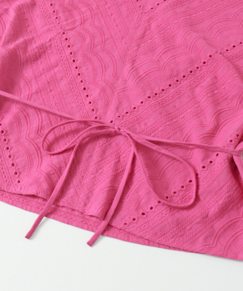 URBAN RESEARCH（アーバンリサーチ）の「スカラップレースフレンチスリーブブラウス（シャツ/ブラウス・レディース・グリーン/パープル系その他/ブラック/オフホワイト・FREE）」の7枚目の写真