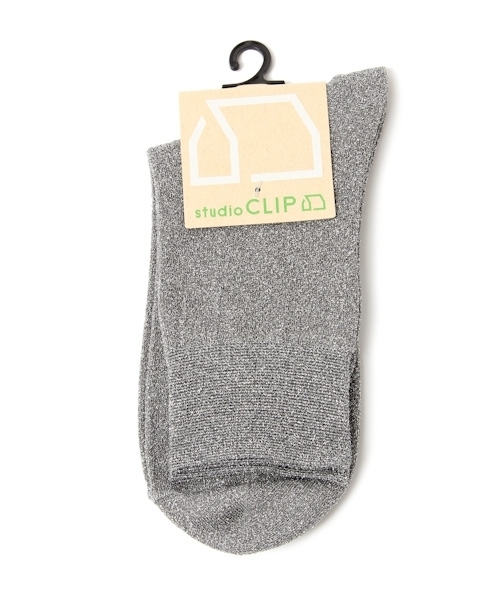 studio CLIP（スタディオクリップ）の「ラメソックス（ソックス/靴下・レディース・グレー/ブラック・FREE）」の2枚目の写真