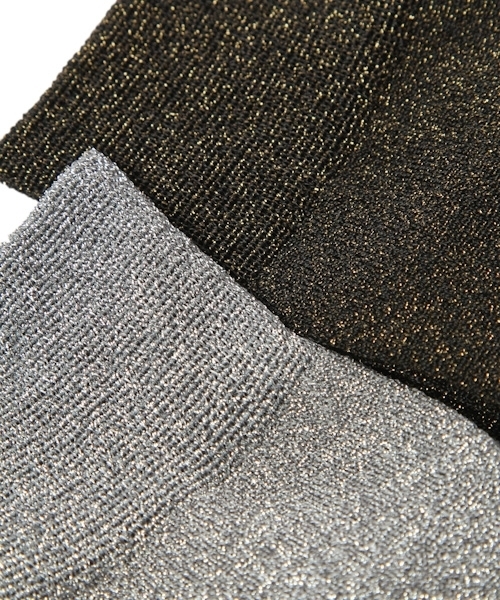 studio CLIP（スタディオクリップ）の「ラメソックス（ソックス/靴下・レディース・グレー/ブラック・FREE）」の6枚目の写真