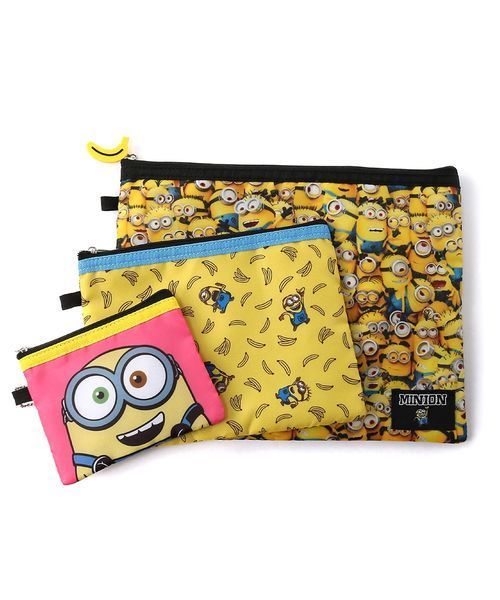 Minions ミニオンズ の Minion Web限定 3連ポーチセット