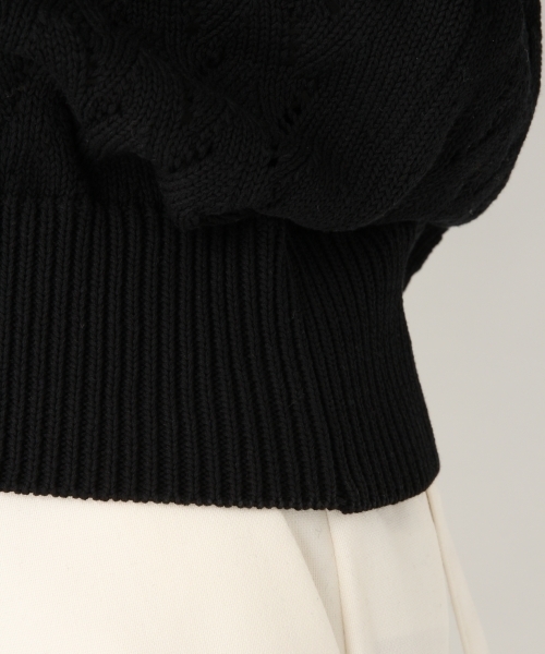 A part by（アパートバイ）の「7GCスカシガラVカーディガン7S 786477 （カーディガン/ボレロ・レディース・ホワイト/ライトグリーン/ブラック・FREE）」の14枚目の写真