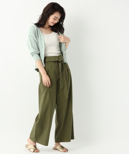 A part by（アパートバイ）の「7GCスカシガラVカーディガン7S 786477 （カーディガン/ボレロ・レディース・ホワイト/ライトグリーン/ブラック・FREE）」の17枚目の写真