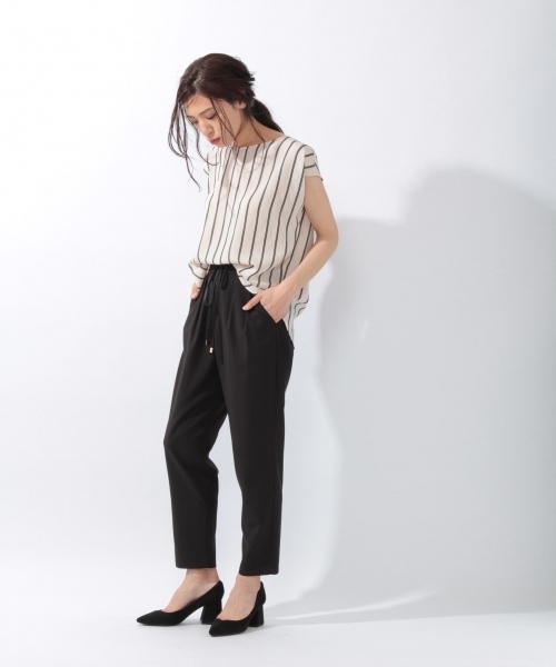 laboratory work（ラボラトリーワーク）の「バックネジリストライプブラウス（シャツ/ブラウス・レディース・ホワイト/ブラック/ベージュ・MEDIUM）」の5枚目の写真