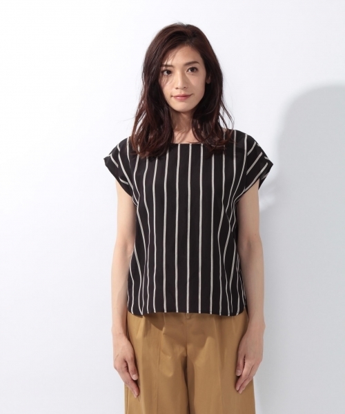 laboratory work（ラボラトリーワーク）の「バックネジリストライプブラウス（シャツ/ブラウス・レディース・ホワイト/ブラック/ベージュ・MEDIUM）」の10枚目の写真