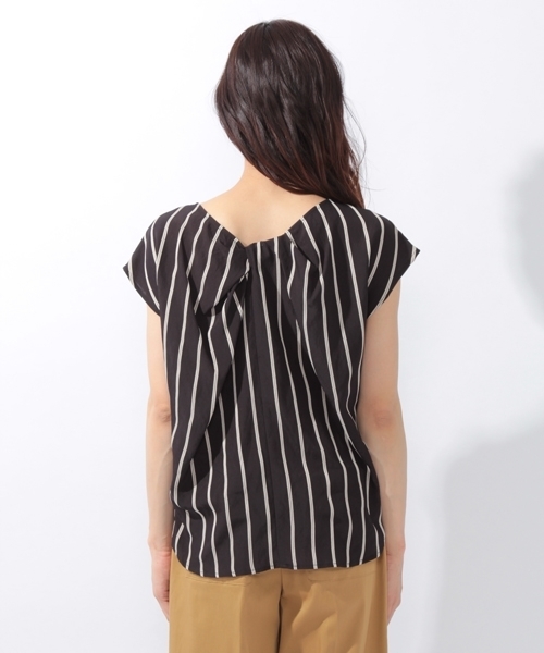 laboratory work（ラボラトリーワーク）の「バックネジリストライプブラウス（シャツ/ブラウス・レディース・ホワイト/ブラック/ベージュ・MEDIUM）」の12枚目の写真
