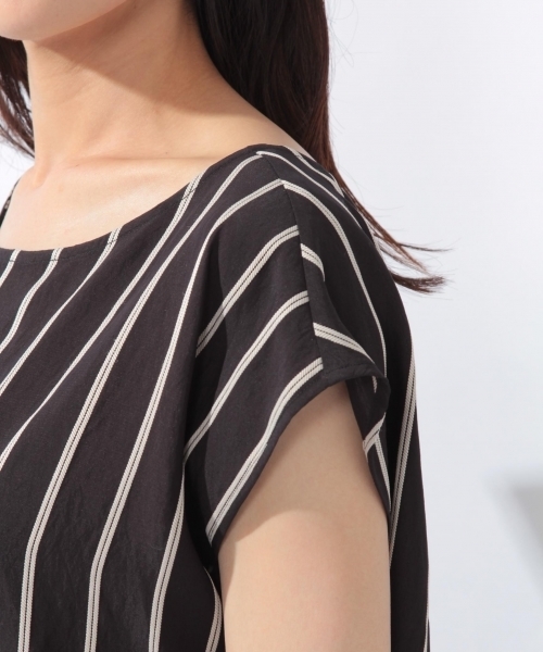 laboratory work（ラボラトリーワーク）の「バックネジリストライプブラウス（シャツ/ブラウス・レディース・ホワイト/ブラック/ベージュ・MEDIUM）」の14枚目の写真