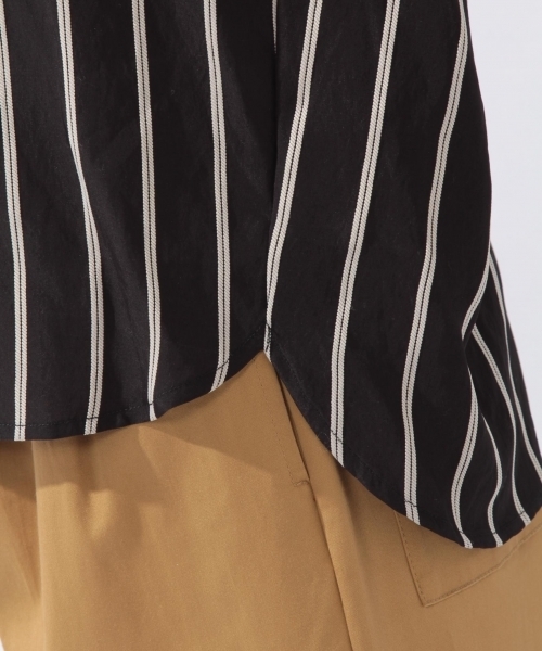 laboratory work（ラボラトリーワーク）の「バックネジリストライプブラウス（シャツ/ブラウス・レディース・ホワイト/ブラック/ベージュ・MEDIUM）」の15枚目の写真