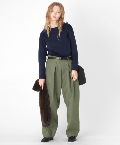 RNA-N(アールエヌエーエヌ)の「M0954 ハニカムミリタリーインナー(Tシャツ/カットソー・レディース・ネイビー/カーキ/キナリ・MEDIUM)」の7枚目の写真