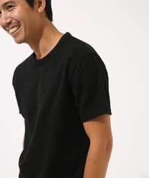 AZUL by moussy | ジャガードパイルクルーネック半袖T(Tシャツ/カットソー)