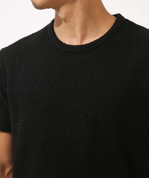 AZUL by moussy（アズールバイマウジー）の「ジャガードパイルクルーネック半袖T（Tシャツ/カットソー・メンズ・ネイビー/ブラック/ホワイト・SMALL/MEDIUM/LARGE/X-LARGE/X-SMALL）」の18枚目の写真