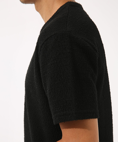 AZUL by moussy（アズールバイマウジー）の「ジャガードパイルクルーネック半袖T（Tシャツ/カットソー・メンズ・ネイビー/ブラック/ホワイト・SMALL/MEDIUM/LARGE/X-LARGE/X-SMALL）」の19枚目の写真