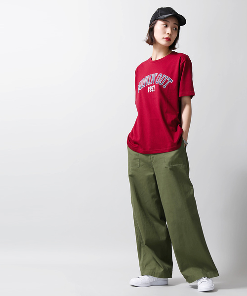 WEGO(ウィゴー)の「WEGO/カレッジロゴプリントTシャツ(Tシャツ/カットソー・レディース・ワイン/ピンク/マスタード/グリーン・FREE)」の7枚目の写真