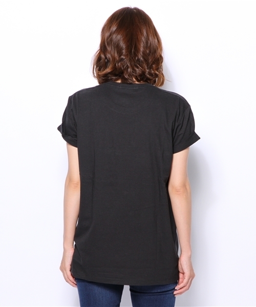 WEGO（ウィゴー）の「WEGO/ロールアップシンプルロゴTee（S）（Tシャツ/カットソー・レディース・ホワイト/ブラック・FREE）」の5枚目の写真