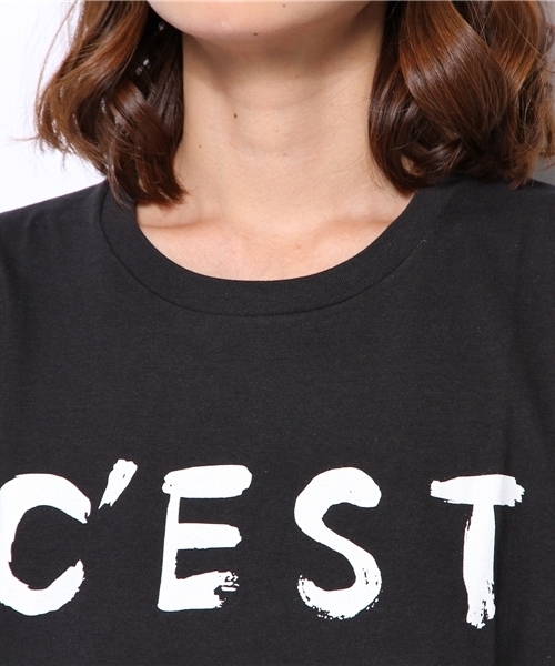 WEGO（ウィゴー）の「WEGO/ロールアップシンプルロゴTee（S）（Tシャツ/カットソー・レディース・ホワイト/ブラック・FREE）」の6枚目の写真