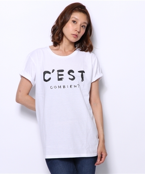 WEGO（ウィゴー）の「WEGO/ロールアップシンプルロゴTee（S）（Tシャツ/カットソー・レディース・ホワイト/ブラック・FREE）」の11枚目の写真