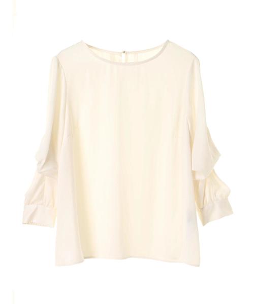 YECCA VECCA(イェッカヴェッカ)の「・2WAY袖サテンブラウス(シャツ/ブラウス・レディース・ブラック/アイボリー/ラベンダー/ブルーグリーン・FREE)」の10枚目の写真