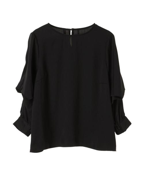YECCA VECCA(イェッカヴェッカ)の「・2WAY袖サテンブラウス(シャツ/ブラウス・レディース・ブラック/アイボリー/ラベンダー/ブルーグリーン・FREE)」の8枚目の写真