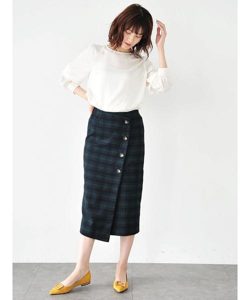YECCA VECCA(イェッカヴェッカ)の「・2WAY袖サテンブラウス(シャツ/ブラウス・レディース・ブラック/アイボリー/ラベンダー/ブルーグリーン・FREE)」の5枚目の写真