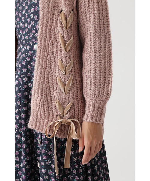 JILL STUART（ジルスチュアート）の「◆ヴァレリーローゲージカーディガン（カーディガン/ボレロ・レディース・グレー/ピンク・FREE）」の5枚目の写真