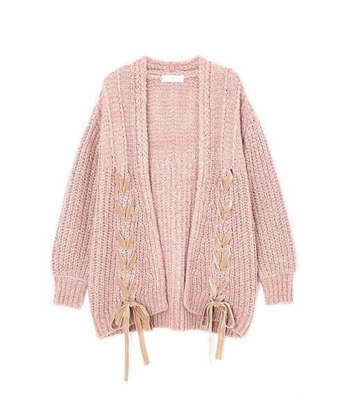 JILL STUART（ジルスチュアート）の「◆ヴァレリーローゲージカーディガン（カーディガン/ボレロ・レディース・グレー/ピンク・FREE）」の6枚目の写真