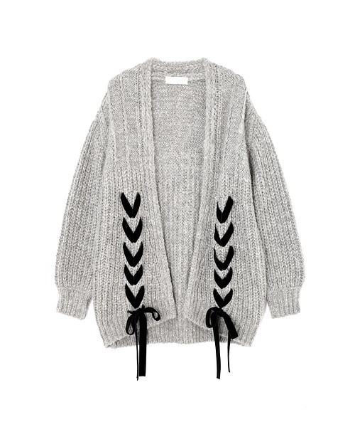 JILL STUART（ジルスチュアート）の「◆ヴァレリーローゲージカーディガン（カーディガン/ボレロ・レディース・グレー/ピンク・FREE）」の8枚目の写真