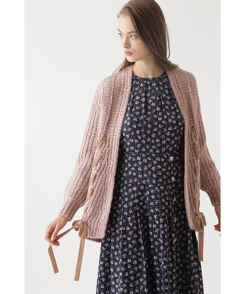 JILL STUART（ジルスチュアート）の「◆ヴァレリーローゲージカーディガン（カーディガン/ボレロ・レディース・グレー/ピンク・FREE）」の12枚目の写真