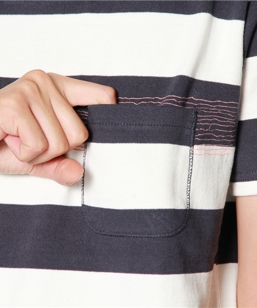 R.NEWBOLD(アールニューボールド)の「BORDER CS/SS./235508(Tシャツ/カットソー・メンズ・グレー/ネイビー・SMALL/MEDIUM/LARGE/X-LARGE)」の7枚目の写真