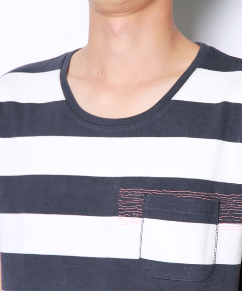 R.NEWBOLD(アールニューボールド)の「BORDER CS/SS./235508(Tシャツ/カットソー・メンズ・グレー/ネイビー・SMALL/MEDIUM/LARGE/X-LARGE)」の11枚目の写真