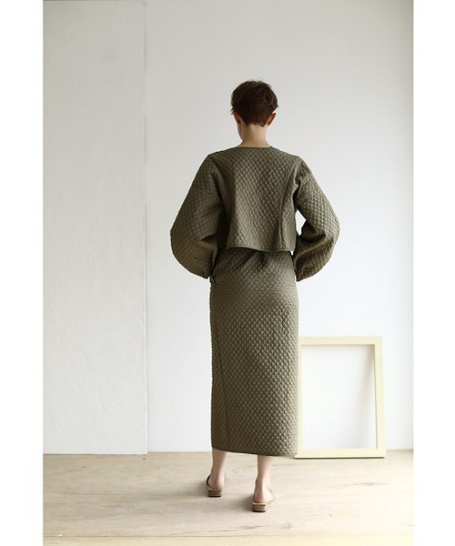 TODAYFUL（トゥデイフル）の「リネンキルティングスカート（スカート・レディース・キナリ/カーキ・36inch/38inch）」の9枚目の写真