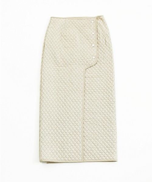 TODAYFUL（トゥデイフル）の「リネンキルティングスカート（スカート・レディース・キナリ/カーキ・36inch/38inch）」の6枚目の写真