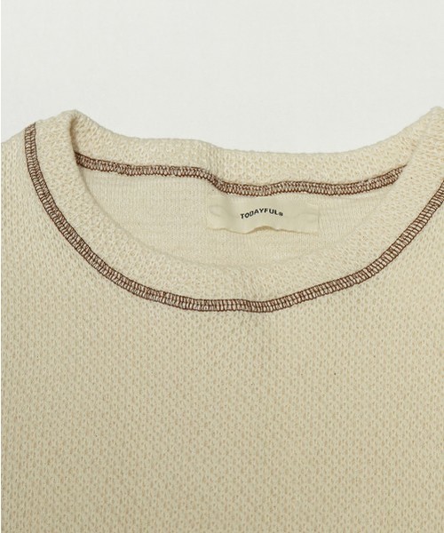 TODAYFUL(トゥデイフル)の「ダブルフェイスストレッチプルオーバー(Tシャツ/カットソー・レディース・ブラウン/アイボリー・FREE)」の20枚目の写真