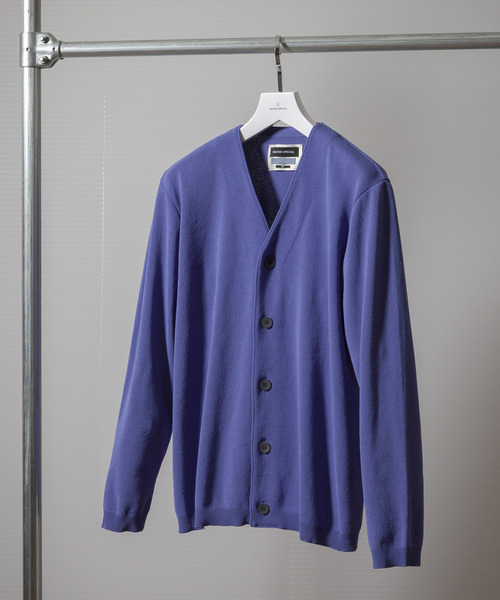 MAISON SPECIAL(メゾンスペシャル)の「“洗える” ファンクションテックドライカーディガン 【MAISON SPECIAL/メゾンスペシャル】(カーディガン/ボレロ・メンズ・ブラック/ラベンダー/オレンジ・46/44/48)」の2枚目の写真