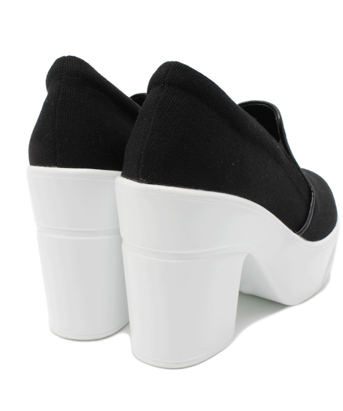 WEGO（ウィゴー）の「WEGO/厚底ヒールスリッポン（スニーカー・レディース・ホワイト/ブラック/その他1・23.5/24.5）」の6枚目の写真