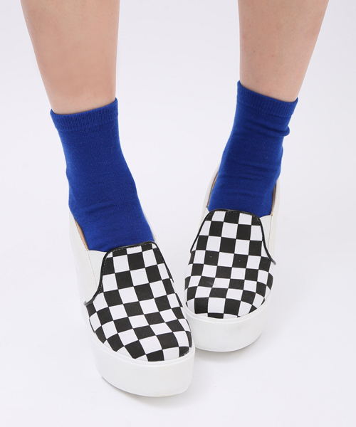 WEGO（ウィゴー）の「WEGO/厚底ヒールスリッポン（スニーカー・レディース・ホワイト/ブラック/その他1・23.5/24.5）」の13枚目の写真