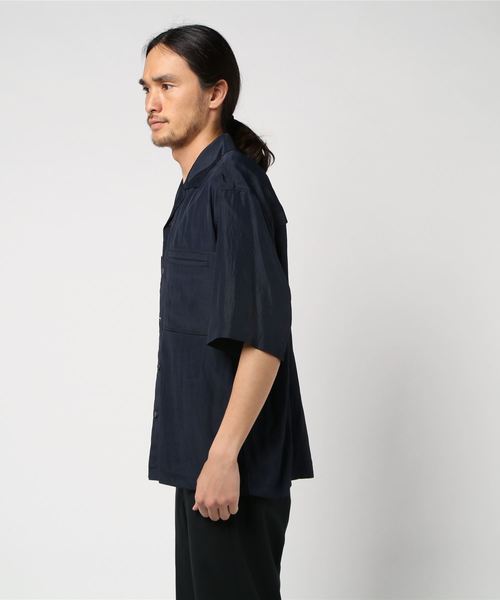 MAISON SPECIAL（メゾンスペシャル）の「ユーティリティポケットオープンカラーシャツ【MAISON SPECIAL/メゾンスペシャル】（シャツ/ブラウス・メンズ・ネイビー/ピンク・44/46/48）」の4枚目の写真