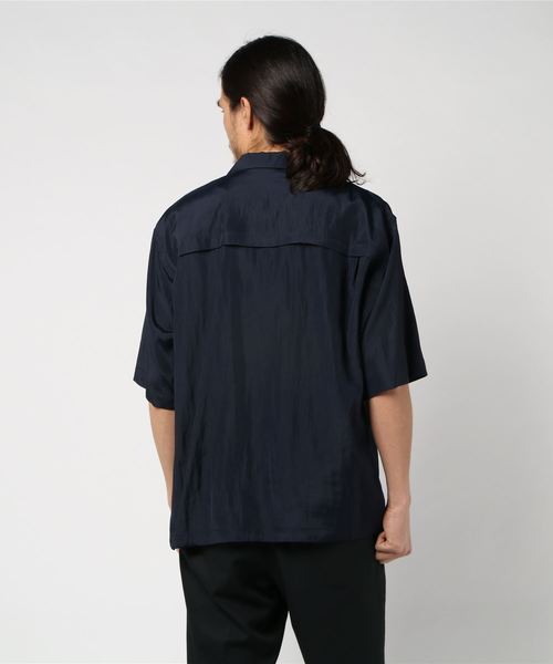 MAISON SPECIAL（メゾンスペシャル）の「ユーティリティポケットオープンカラーシャツ【MAISON SPECIAL/メゾンスペシャル】（シャツ/ブラウス・メンズ・ネイビー/ピンク・44/46/48）」の3枚目の写真