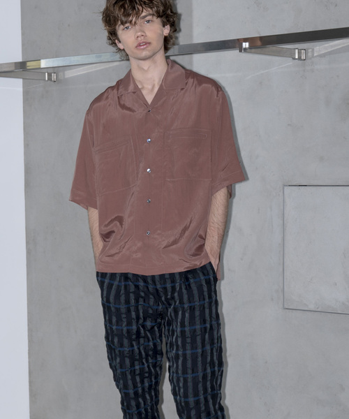 MAISON SPECIAL（メゾンスペシャル）の「ユーティリティポケットオープンカラーシャツ【MAISON SPECIAL/メゾンスペシャル】（シャツ/ブラウス・メンズ・ネイビー/ピンク・44/46/48）」の15枚目の写真