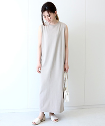 AMERICAN HOLIC | 裾スリットノースリーブマキシカットワンピース(ワンピース)