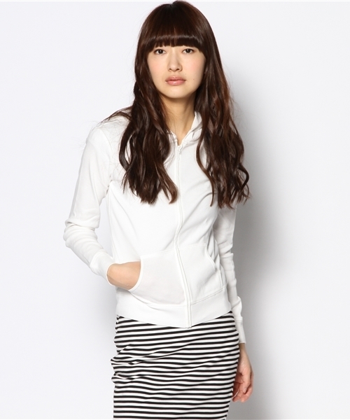 Ray BEAMS(レイビームス)の「Ray BEAMS / フライスパーカ(パーカー・レディース・オフホワイト/ライトグレー/ピンク/サックスブルー・ONE SIZE)」の2枚目の写真