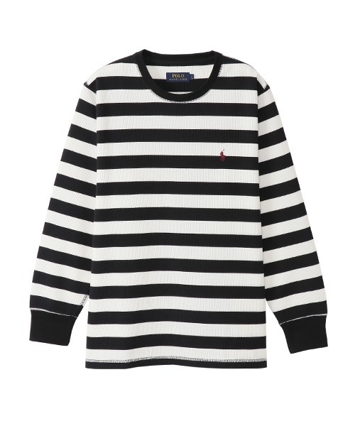 POLO RALPH LAUREN SLEEPWEAR�i�|�������t���[�����X���[�v�E�F�A�j�́u�yPOLO RALPH LAUREN�z���O�r�[ �X�g���C�v ���b�t�� �N���[�l�b�N�i���̑��g�b�v�X�j�v�b�u���b�N