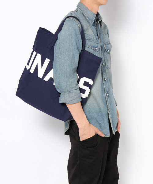 UNITED ARROWS（ユナイテッドアローズ）の「UAS UNARS 2WAY TOTE BAG ◆（トートバッグ・メンズ・オフホワイト/ネイビー・フリー）」の7枚目の写真