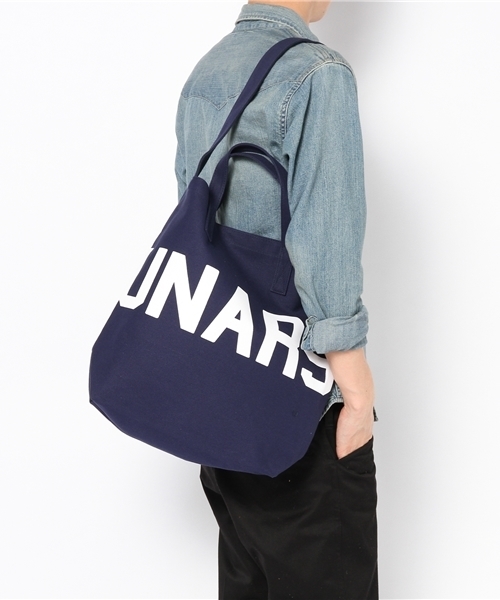 UNITED ARROWS（ユナイテッドアローズ）の「UAS UNARS 2WAY TOTE BAG ◆（トートバッグ・メンズ・オフホワイト/ネイビー・フリー）」の9枚目の写真