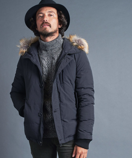 Magine（マージン）の「NYLON FUR N3B DOWN JKT:ナイロンN-3B　ダウンジャケット（ダウンジャケット/コート・メンズ・ブラック/カーキ/オリーブ/ネイビー・44/46/48）」の15枚目の写真