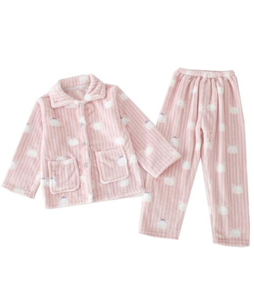 DAY CLOSET（デイ クローゼット）の「キッズ もこもこボア総柄オーバーサイズルームウェア セットアップ 冬（ルームウェア/パジャマ・キッズ・A/B/C/D/E/F/G/H/I/N/Q/M/K/O/P/J/ブルー系その他/ピンク系その他2/ピンク系その他・110cm/120cm/130cm/140cm/160cm/150cm）」の7枚目の写真