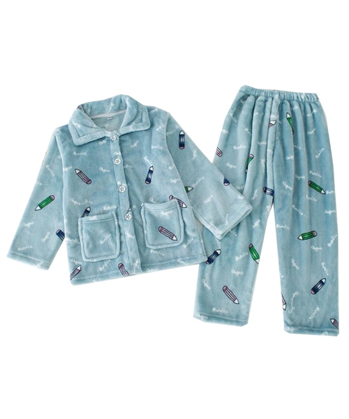 DAY CLOSET（デイ クローゼット）の「キッズ もこもこボア総柄オーバーサイズルームウェア セットアップ 冬（ルームウェア/パジャマ・キッズ・A/B/C/D/E/F/G/H/I/N/Q/M/K/O/P/J/ブルー系その他/ピンク系その他2/ピンク系その他・110cm/120cm/130cm/140cm/160cm/150cm）」の9枚目の写真