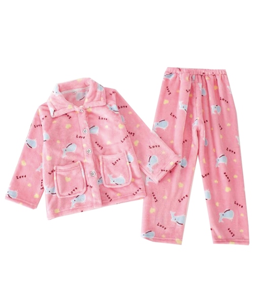 DAY CLOSET（デイ クローゼット）の「キッズ もこもこボア総柄オーバーサイズルームウェア セットアップ 冬（ルームウェア/パジャマ・キッズ・A/B/C/D/E/F/G/H/I/N/Q/M/K/O/P/J/ブルー系その他/ピンク系その他2/ピンク系その他・110cm/120cm/130cm/140cm/160cm/150cm）」の10枚目の写真