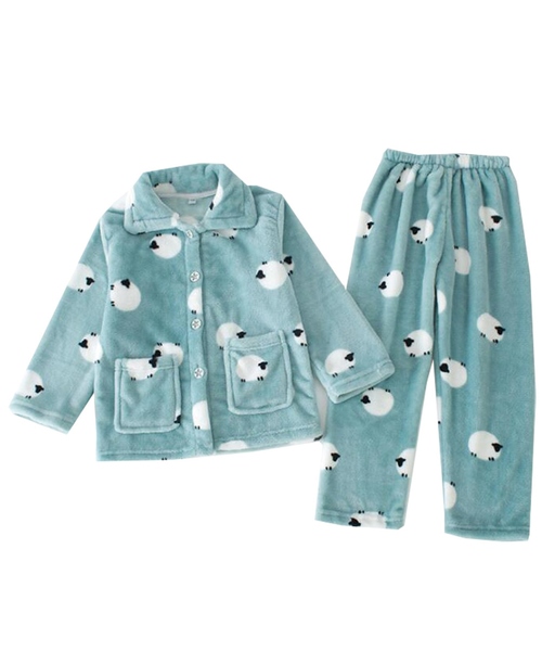 DAY CLOSET（デイ クローゼット）の「キッズ もこもこボア総柄オーバーサイズルームウェア セットアップ 冬（ルームウェア/パジャマ・キッズ・A/B/C/D/E/F/G/H/I/N/Q/M/K/O/P/J/ブルー系その他/ピンク系その他2/ピンク系その他・110cm/120cm/130cm/140cm/160cm/150cm）」の12枚目の写真