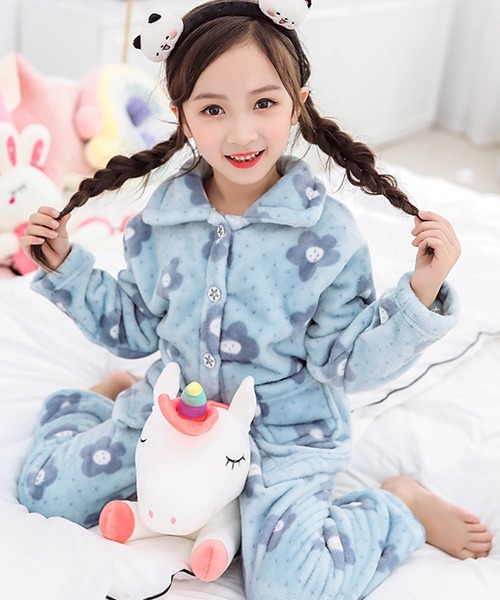 DAY CLOSET（デイ クローゼット）の「キッズ もこもこボア総柄オーバーサイズルームウェア セットアップ 冬（ルームウェア/パジャマ・キッズ・A/B/C/D/E/F/G/H/I/N/Q/M/K/O/P/J/ブルー系その他/ピンク系その他2/ピンク系その他・110cm/120cm/130cm/140cm/160cm/150cm）」の18枚目の写真