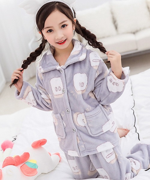 DAY CLOSET（デイ クローゼット）の「キッズ もこもこボア総柄オーバーサイズルームウェア セットアップ 冬（ルームウェア/パジャマ・キッズ・A/B/C/D/E/F/G/H/I/N/Q/M/K/O/P/J/ブルー系その他/ピンク系その他2/ピンク系その他・110cm/120cm/130cm/140cm/160cm/150cm）」の19枚目の写真