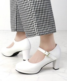 Liberty doll /6.5cmチャンキーヒール ストラップ美脚パンプス プラットフォーム付き 歩きやすい 痛くなりにくい メリージェーン (1110)